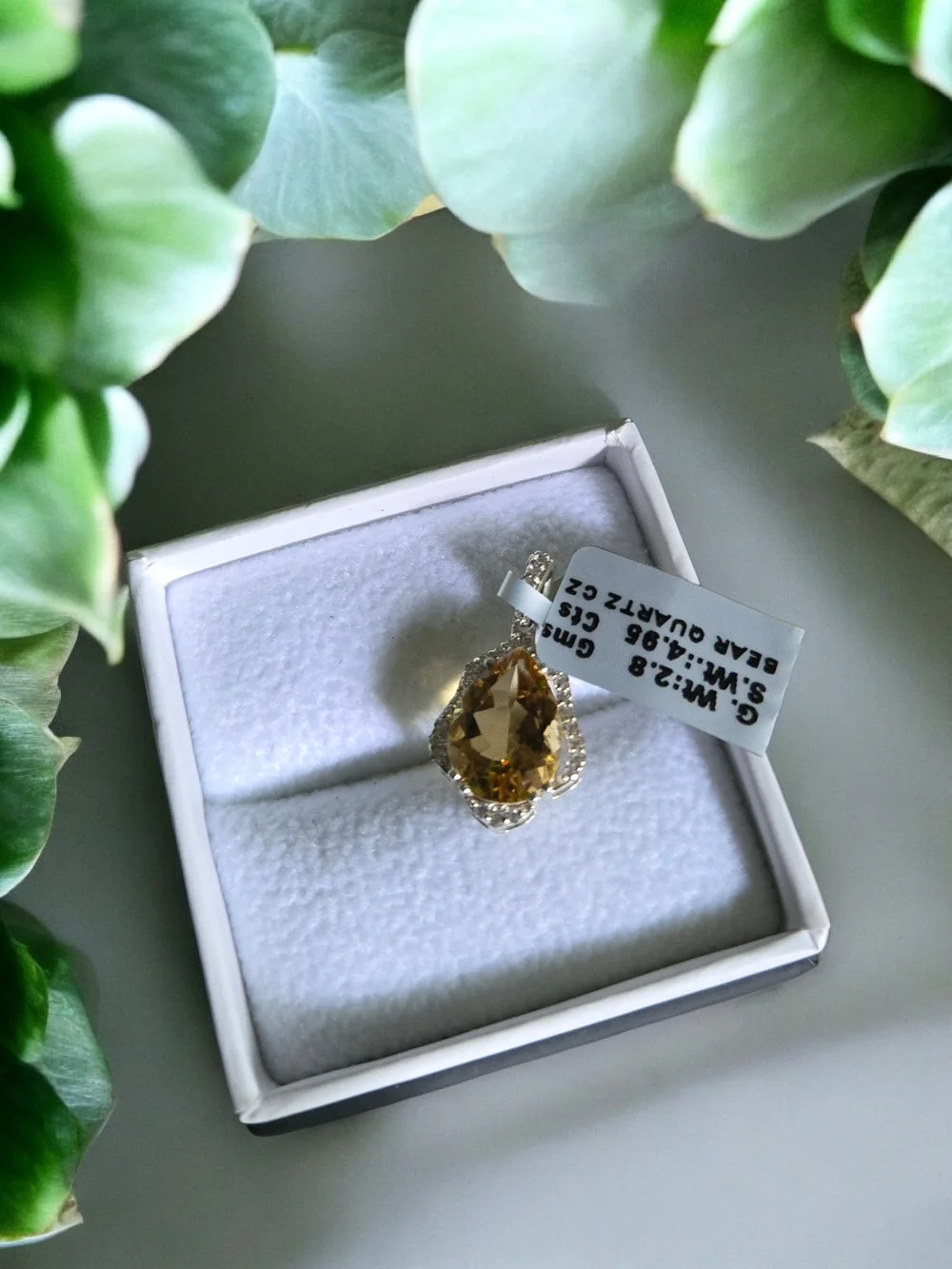 Genuine Citrine Pendant in 925 Silver – Sparkling Teardrop Design - Picture 10 of 11